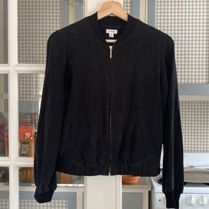 Cuyana washable silk bomber jacket